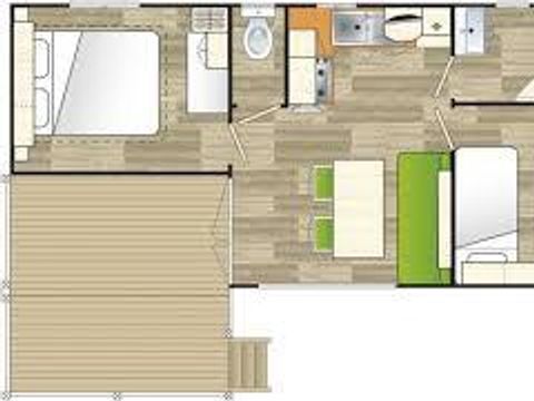 MOBILHOME 4 personnes - LOGGIA - 2 chambres