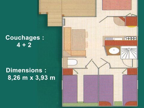MOBILHOME 6 personnes - MONTANA - 3 chambres