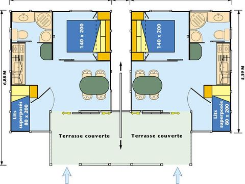 CHALET 4 personnes - HLL TRIANON - 2 chambres