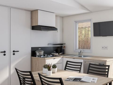 Mobilhome 6 personnes - Premium - 33 m² (3 chambres) + Terrasse couverte