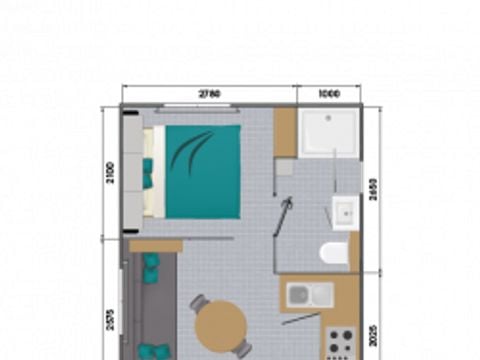 MOBILHOME 3 personnes - BORA