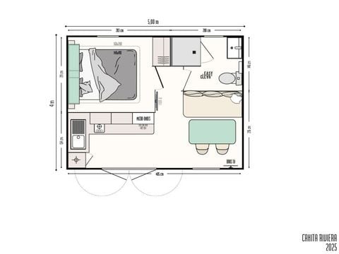 MOBILHOME 2 personnes - Oyat