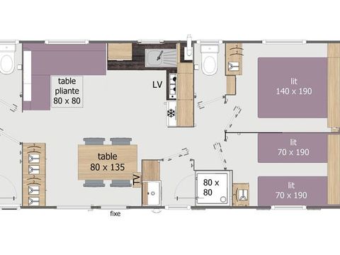 MOBILHOME 8 personnes - Premium - 4 chambres
