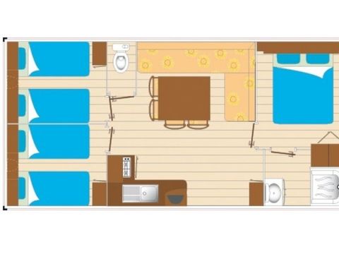 MOBILHOME 8 personnes - Loisir 3 chambres 35m²