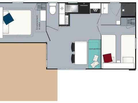 MOBILHOME 7 personnes - Evasion 2 chambres 28m²