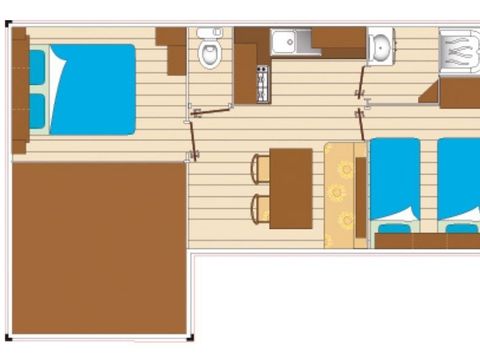 MOBILHOME 6 personnes - Evasion 2 chambres 28m²