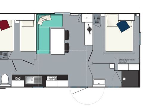 MOBILHOME 7 personnes -  Evasion 2 chambres LS BB 28m² 