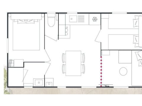MOBILHOME 6 personnes - Mobil-home Evasion 6 personnes 2 chambres 28m²