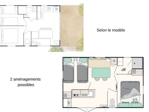 MOBILHOME 4 personnes - Mobil-home Cocoon 4 personnes 2 chambres 23m²