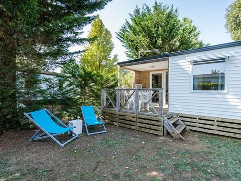 MOBILHOME 4 personnes - Mobil home Cottage intégré 27.5m² (2 chambres) (+ de 13 ans) + terrasse intégrée+ TV 4 pers