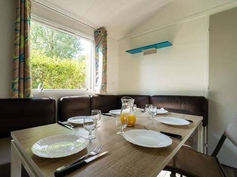 MOBILHOME 8 personnes - Mobil-home Sable 40m² (4 chambres) + TV + Terrasse couverte (+ de 8 ans) 8 pers