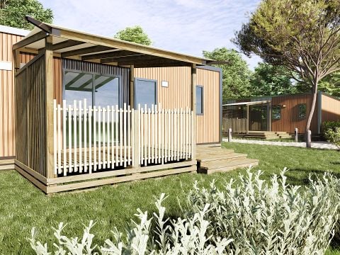 MOBILHOME 2 personnes - Plage Plus 18.6m² (1 chambre) + TV + Clim + Lave-vaisselle