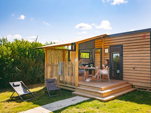 MOBILHOME 2 personnes - Mobil-home Plage Plus 18.6m² (- de 3 ans) (1 chambre) + TV + Clim + Lave-vaisselle 2 pers