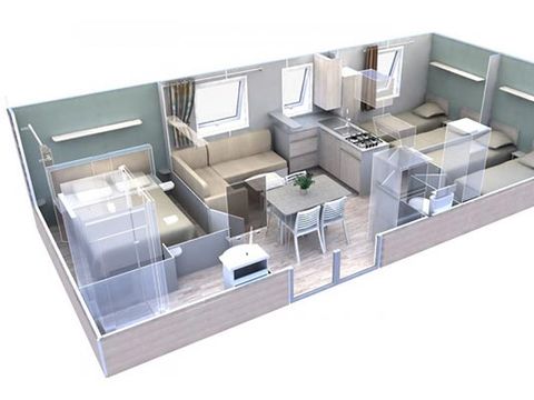 LODGE 6 personnes - Cottage Pergola 6p - 3 chambres