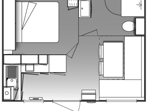 LODGE 3 personnes - Cottage Pergola 2/3p - 1 chambre