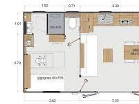 MOBILHOME 4 personnes - "Lilas" 2 chambres 2sdb 2wc