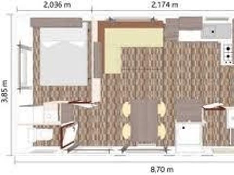 MOBILHOME 6 personnes - MOULIS 3CH