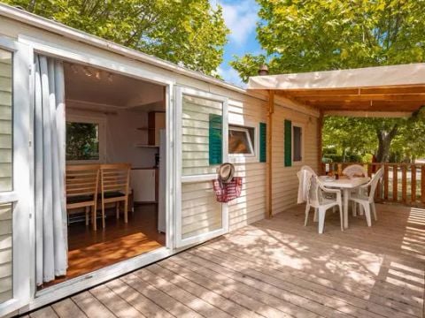 MOBILHOME 6 personnes - Classic | 2 Ch. | 4/6 Pers. | Terrasse surélevée | Clim.
