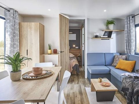 MOBILHOME 6 personnes - Premium 37m² 3 chambres + Terrasse + TV + LV + BBQ + 2SDB + Quartier Piéton