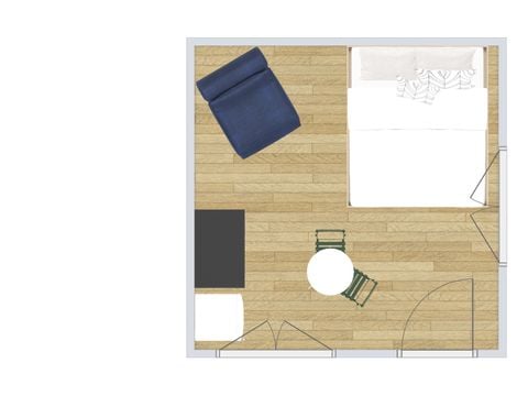 Chalet 2 personnes - 1 pièce 12m² - sans sanitaires