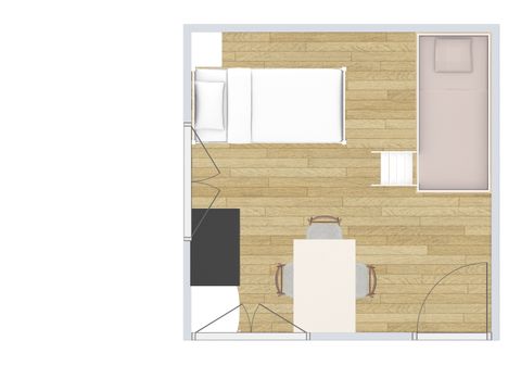 CHALET 3 personnes - 1 pièce 15 m² - sans sanitaires