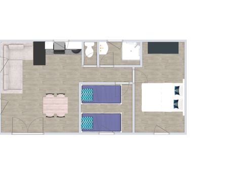 Mobilhome 4 personnes - Mobil home prestige EMOTION 2 chambres