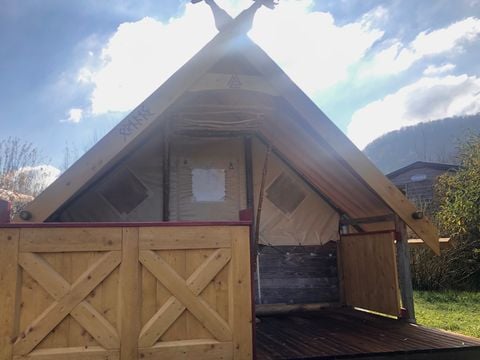 TENTE TOILE ET BOIS 4 personnes - LODGE SKALI - sans sanitaires