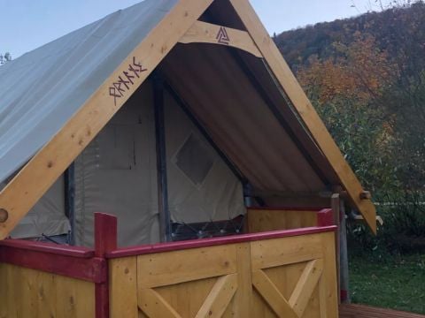 TENTE TOILE ET BOIS 4 personnes - LODGE SKALI - sans sanitaires