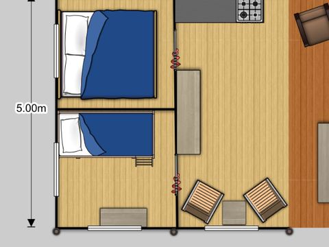 TENTE TOILE ET BOIS 6 personnes - Nomade