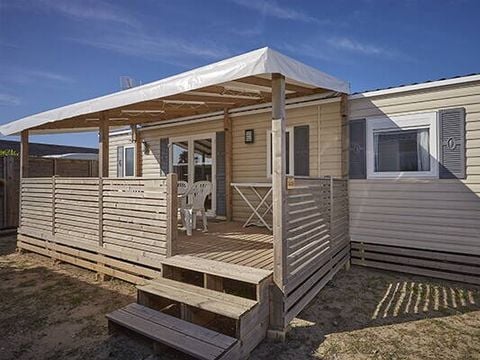 MOBILHOME 6 personnes - Comfort | 3 Ch. | 6 Pers. | Terrasse surélevée | 2 SDB | Clim.