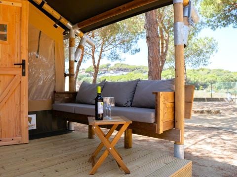 TENTE TOILE ET BOIS 4 personnes - Safari Salguer