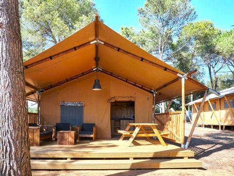 Tente en toile et en bois 5 personnes - GLAMPING TRAMUNTANA 2/5 pers