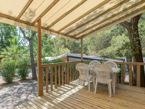 MOBILHOME 6 personnes - Mobil-home | Premium | 3 Ch. | 6 Pers. | Terrasse surélevée | Clim.