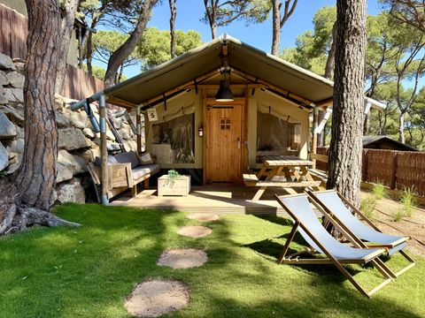 Tente en toile et en bois 4 personnes - Tente Medes