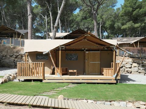 Tente en toile et en bois 5 personnes - Boutique Illa Roja