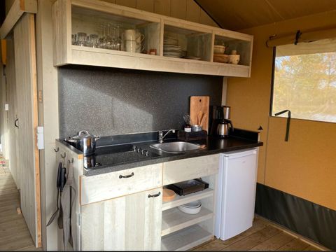 Tente en toile et en bois 2 personnes - Safari Tent