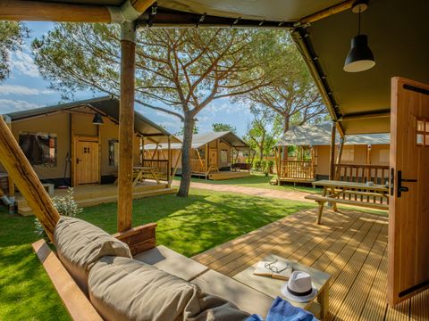 Tente en toile et en bois 2 personnes - Safari Tent