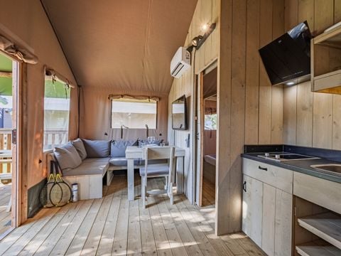 Tente en toile et en bois 2 personnes - Safari Tent