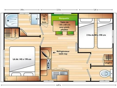 MOBILHOME 4 personnes - C- Mobil-home Adriatique - 2 chambres