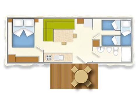 MOBILHOME 5 personnes - ROMANTIC