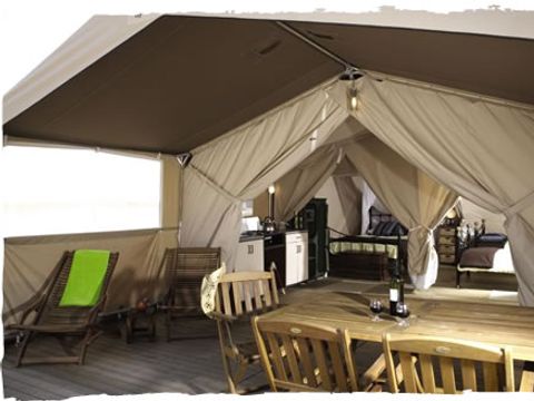 TENTE TOILE ET BOIS 6 personnes - Tente safari XL (sans sanitaires)