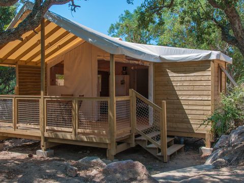 MOBILHOME 5 personnes - Lodge SAHARI 24m² - 2 chambres - terrasse 10m² (avec sanitaires)