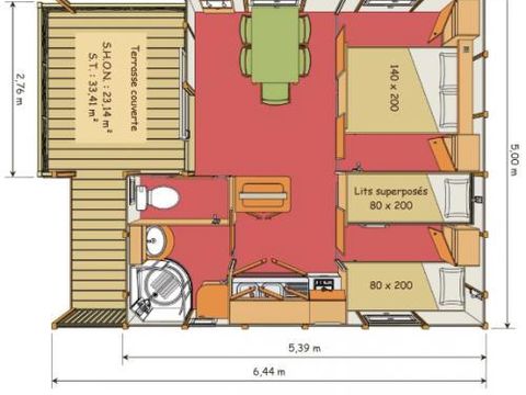 Bungalow 5 personnes - Club