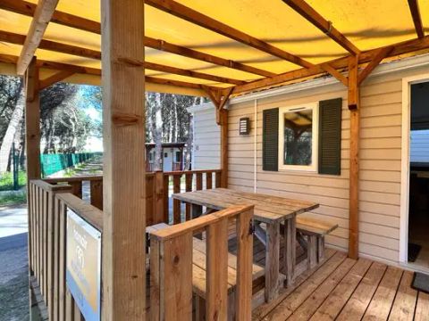 MOBILHOME 4 personnes - Comfort | 2 Ch. | 4 Pers. | Terrasse surélevée | Clim.