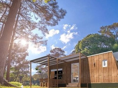 HÉBERGEMENT INSOLITE 4 personnes - Tiny House | 2 Ch. | 4 Pers. | Terrasse surélevée | 1 SDB | Clim.