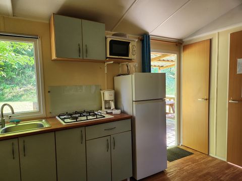 CHALET 4 personnes - CLIM - Locatif bois avec terrasse couverte