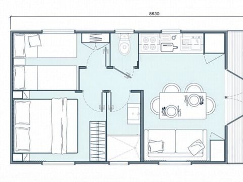 MOBILHOME 4 personnes - bora bora