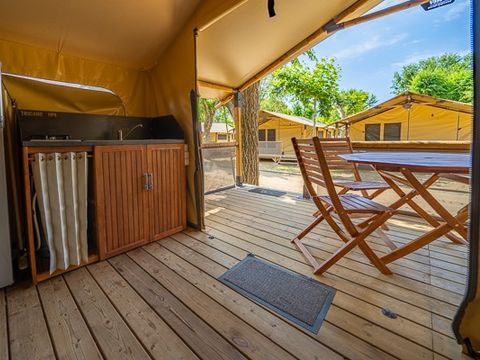 TENTE TOILE ET BOIS 5 personnes - Super Lodge | 2 Ch. | 4/5 Pers. | Sans SDB