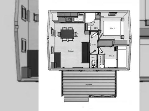 Chalet 5/6 personnes - 35m² - Climatisé