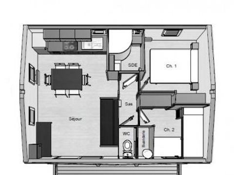 CHALET 6 personnes - Chalet 35m² - climatisé 5/6 pers